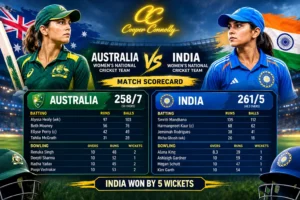 Australia Women’s National Cricket Team vs India Women’s National Cricket Team Match Scorecard