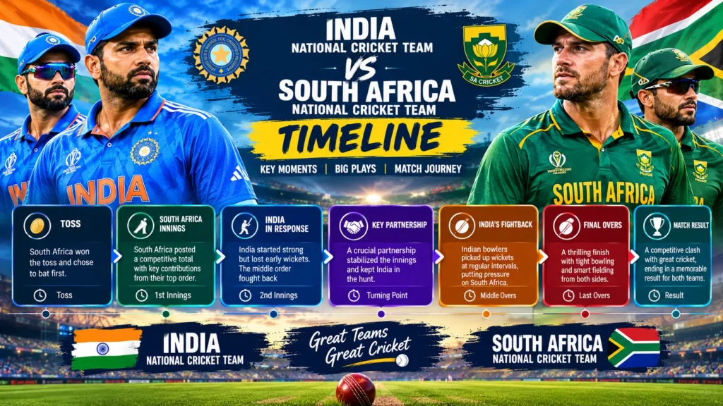 India National Cricket Team vs South Africa National Cricket Team Timeline