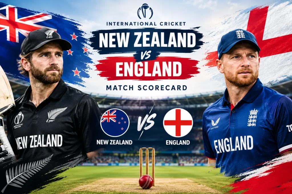 New Zealand National Cricket Team vs England Cricket Team Match Scorecard