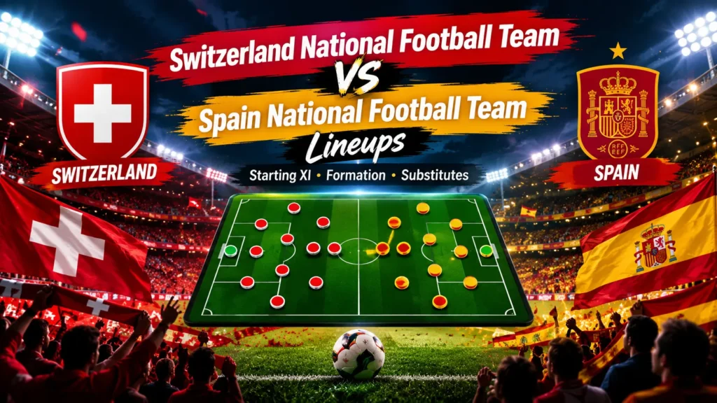 Switzerland National Football Team vs Spain National Football Team Lineups
